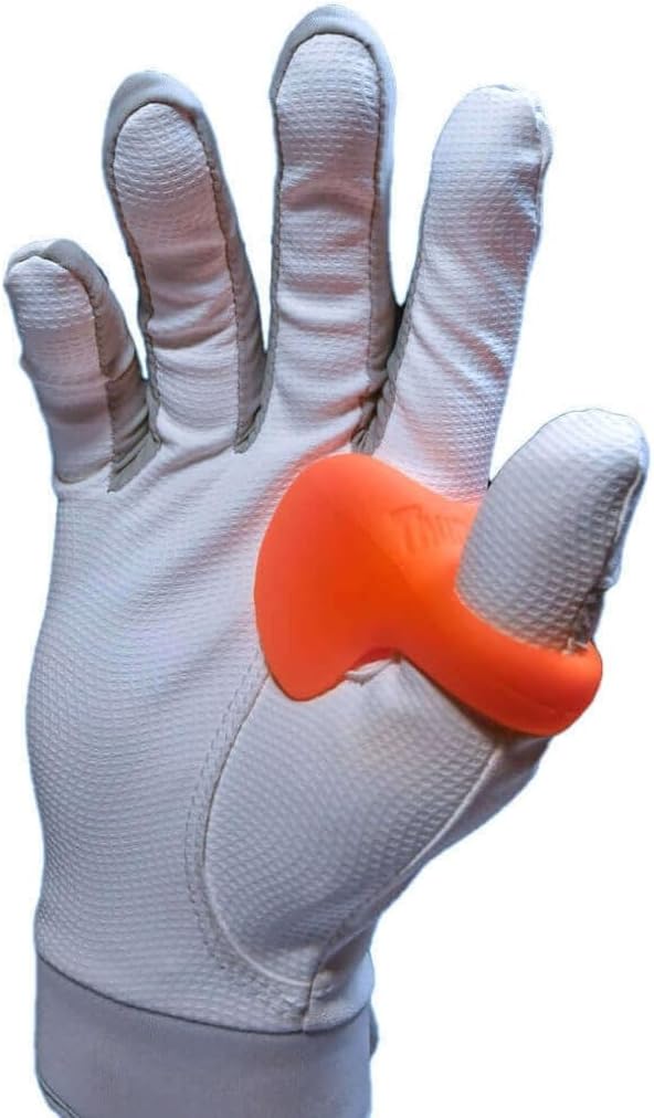 ThumbPRO Baseball Thumb Guard - Batting Aid & Grip Enhancer - Reduces Sting, Improves Swing - for Baseball & Softball - All Levels, Left/Right Hand - 3 Sizes