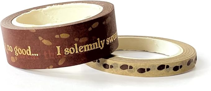 Paper House Productions Harry Potter Set of 2 Foil Accent Washi Tape Rolls - Image 2