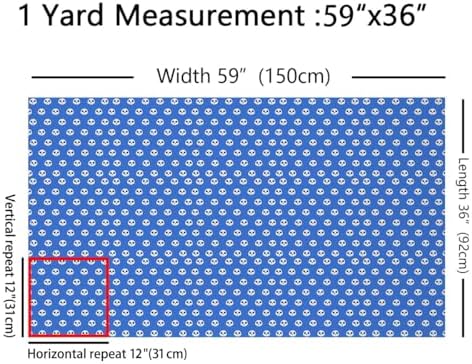 Halloween Themed Fabric by The Yard 1 Yard Skull for Home DIY Projects, Waterproof Indoor Outdoor Decor for Kids Teens Adults Skeleton Printing Upholstery Fabric for Chairs Bones Room Decor