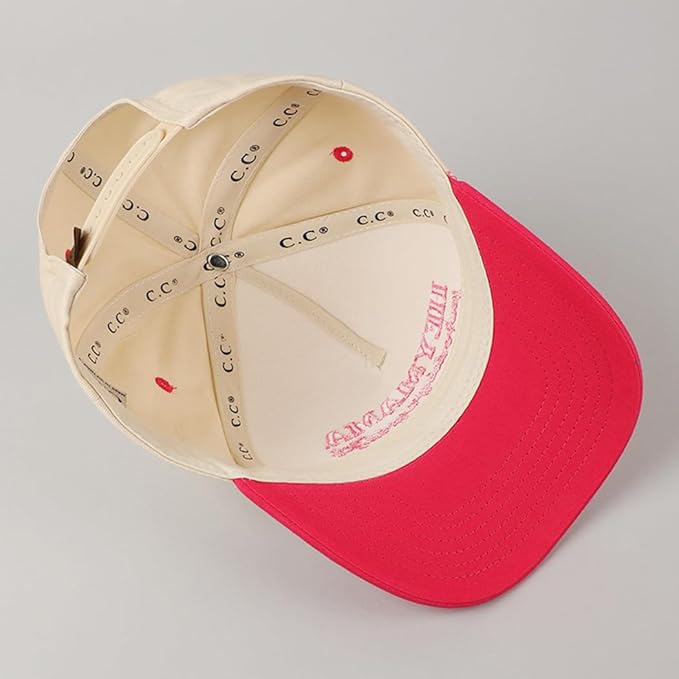 MIRMARU Two-Tone Vintage Canvas Trucker Hats for Men & Women, Adjustable Size Baseball Caps with Trendy Embroidered Design