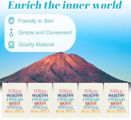 Outus 50 Pack Inspirational Travel Size Pocket Tissues Bulk 400 Sheet Total