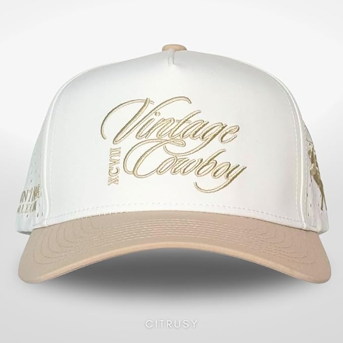 CITRUSY Athletic Trucker Golf Hat | Performance Mens 5 Panel Cap | Cool Breathable Waterproof Workout Running Snapback
