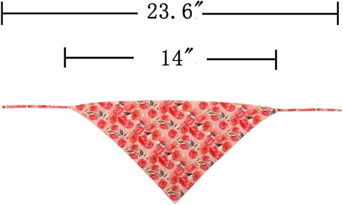 2 Pack Dog Bandana Reversible Triangle Bibs Scarf Accessories Butterfly Flower for Cats Pets Animals