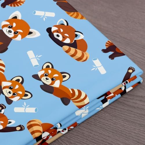 Erosebridal Red Panda Fabric By the Yard, 3 Yards