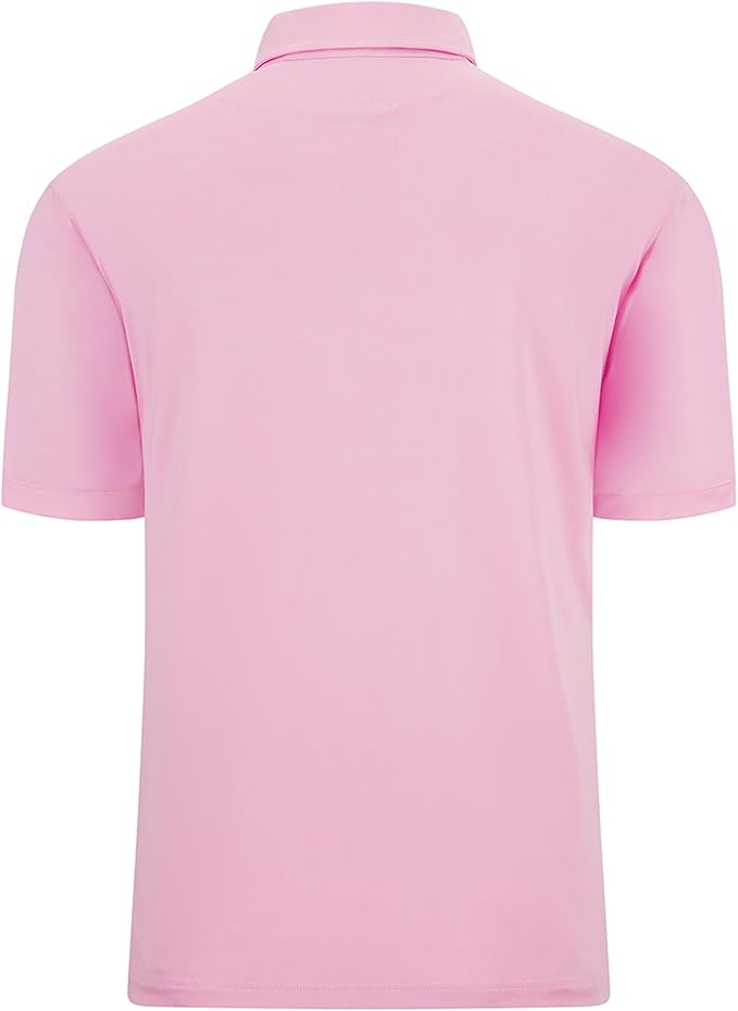ZITY Mens Golf Shirt Short Sleeve Sport Moisture Wicking Performance Print Golf Polo Shirts for Men Collared Casual T-Shirt