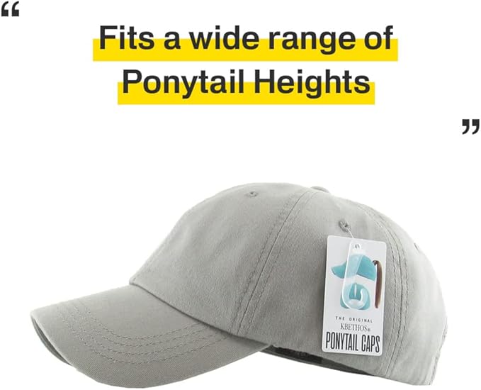 Classic Plain Ponytail Messy High Bun Headwear Adjustable Cotton Trucker Mesh Glitter Hat Baseball Cap