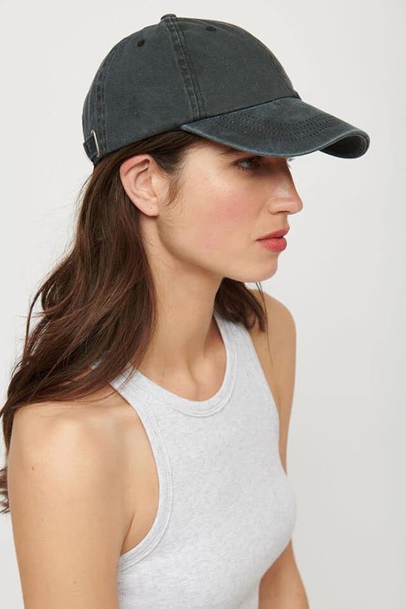 Eohak Ponytail Baseball Hat Distressed Retro Washed Womens Twill