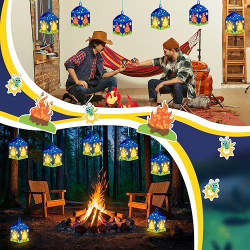Simgoing 12 Sets Camp Crafts Camping Campfire Vbs Tissue Paper Crafts Kit