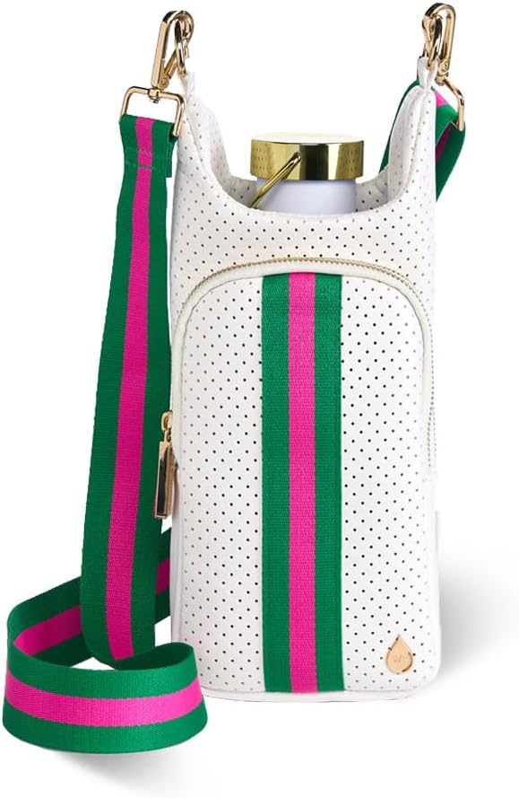 WanderFull® Original HydroBag® Collection, Water Bottle Holder, Gift for Women, Mom, Girlfriend, w/Strap & Phone Pocket, Hands-Free Crossbody Water Bottle Bag