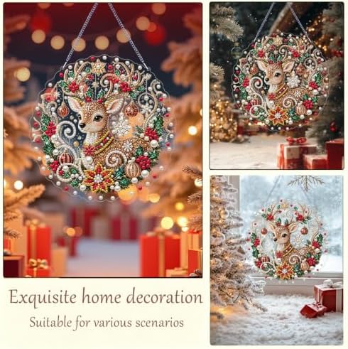 AIBOERL Pearl Diamond Art Kits for Adults, Acrylic Hanging Suncatcher