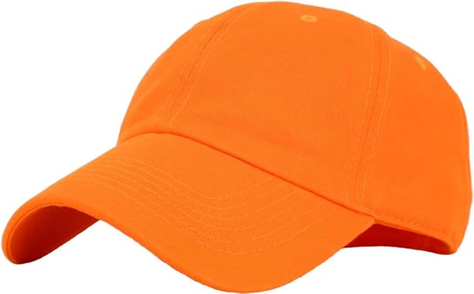 KBETHOS Classic Unisex Cotton Adjustable Low Crown Baseball Cap – Plain Dad Hat
