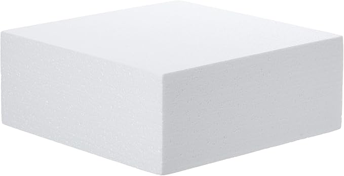 Crafare Craft Foam Blocks 10X10X4 Inch Polystyrene Squares Foam Block by Crafare
