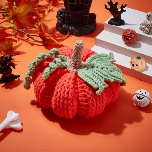 ORIGACH 3 Set Halloween Pumpkins Crochet Kit for Beginners