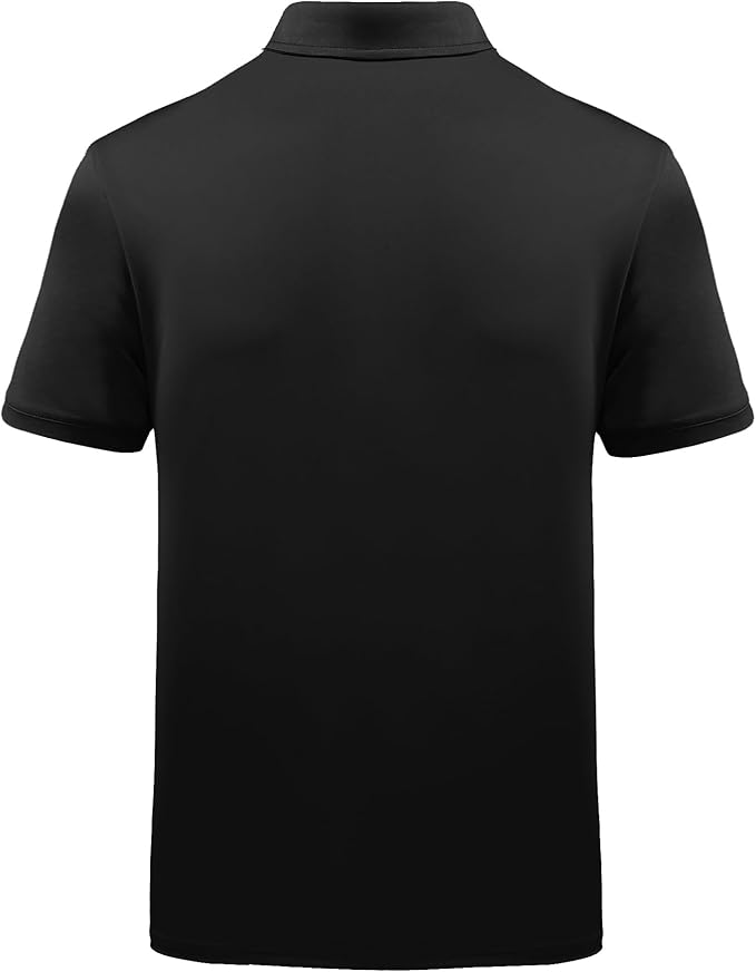 ZITY Mens Golf Shirt Short Sleeve Sport Moisture Wicking Performance Print Golf Polo Shirts for Men Collared Casual T-Shirt