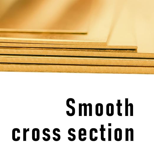 6 Gauge Brass Sheet，H62 Brass Plates Metal 0.157" Thickness x 3.9" Width x 3.9" - Image 5