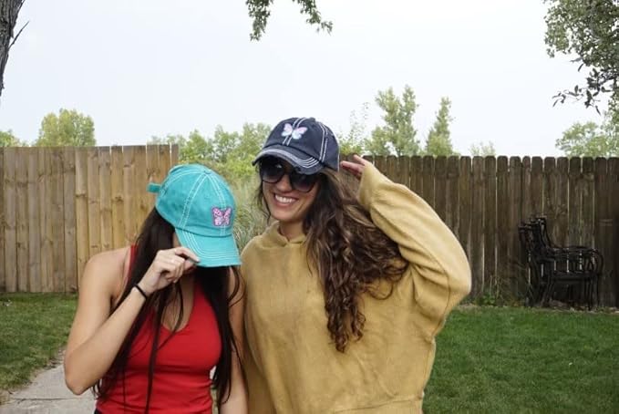 Funky Junque Distressed Vintage Baseball Cap - Embroidered Patch Women's Hat - Holiday, Lifestyle & Patriotic Designs