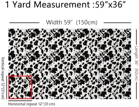Feelyou Cow Fur Fabric By The Yard Decorative Soft
