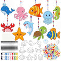 Dunzoom 30 Set Under the Sea Suncatcher Craft Kit Paint Summer 10 Designs