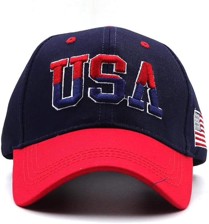 USA Flag Baseball Cap American Patriotic Trucker Hat Father Dad Mother Mom Adjustable Sportswear Hat for Men Women Adults
