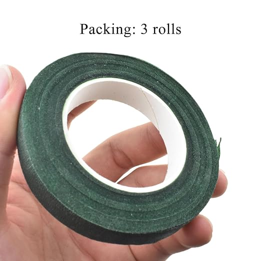 HAHIYO Dark Green 3Rolls 0.5Inch Wide Floral Tape - Image 6