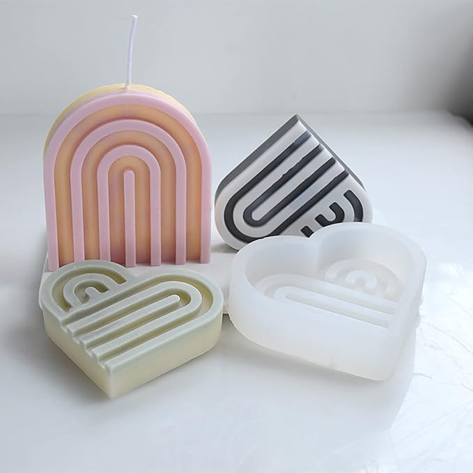2 Pack Heart Shape Candle Molds - Image 3