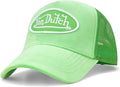Von Dutch Unisex Trucker Hat - Velvet Curved Bill Mesh Back Retro Classic Adjustable Snapback Baseball Cap for Men and Women