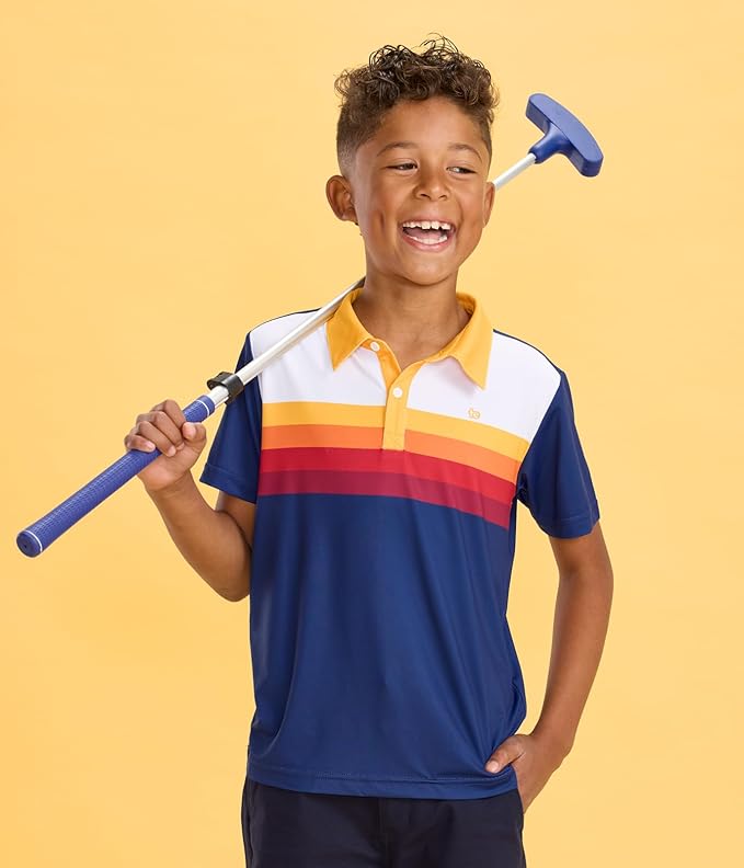 Tipsy Elves Kids and Toddlers Golf Shirts - Athletic Comfort Fit with Quick Dry Material