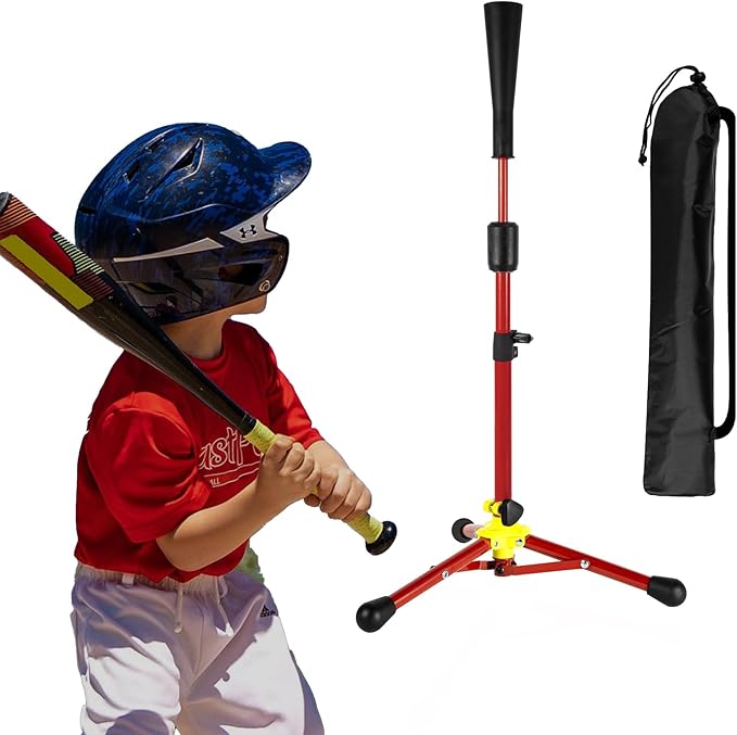 23.5 to 39.76 Inches Baseball Tee for Kids, Batting Tees for Baseball with Carry Bag, Portable Stable Tanner Tee, Baseball Training Equipment Aged 5-12, Softball Tee for Batting and Hitting