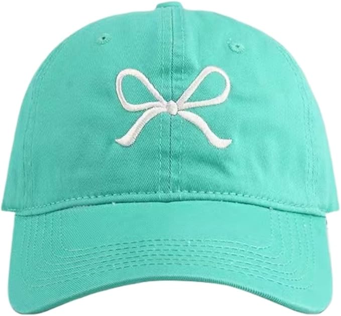 Sumleno Womens Trendy Cute Bow Baseball Cap Y2k Aesthetic Preppy Sun Cap Hiking Travel Trucker Hat Accessories