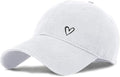 Pairxily Vintage Heart Embroidered Baseball Cap Distressed Adjustable Hat for Women Low Profile Dad Hats Unisex Cotton Cap