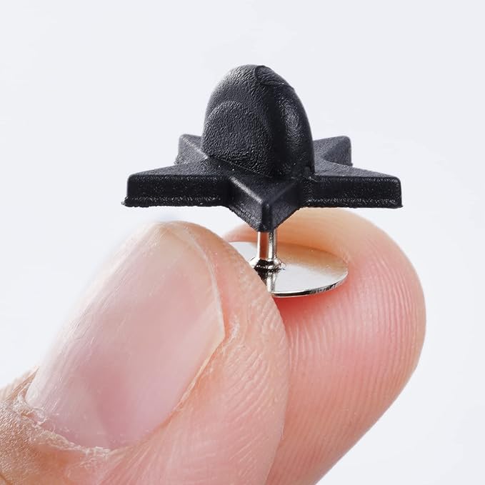 200pcs Black Rubber Pin Backs - Image 5