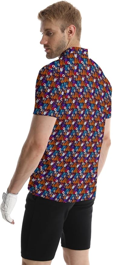 Mens Golf Shirts Golf Polo Shirts for Men Short Sleeve Polo Shirts Golf Gifts