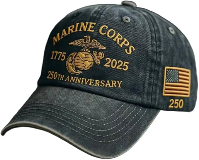 USA 250th Anniversary Hat, Adjustable 250th Anniversary Printed Patriotic Baseball Caps, Tribute Retro Washed Hat