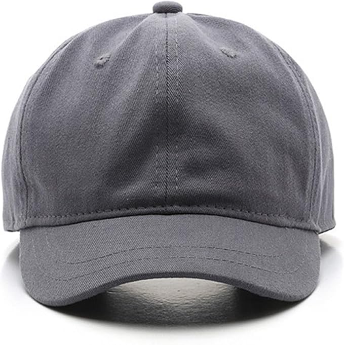 Short Brim Unconstructed Soft Cotton Plain Baseball Cap Adjustable Washed Low Profile Dad Hat for Men Women