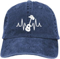 Country Music Guitar Heart Beat Hat for Men Women, Classic Embroidered Guitar Decor Musicians Baseball Cap