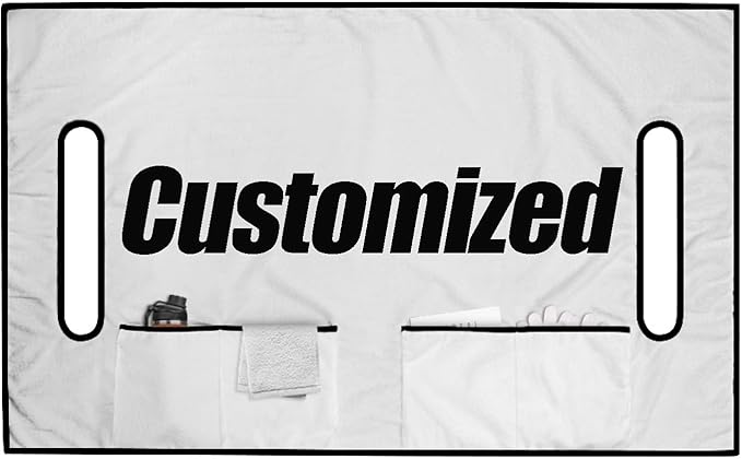 Golf Cart Seat Covers, Universal Golf Cart Seat Towel Blanket with 4 Front Pockets & Nonskid Bottom Fits for Club Car 2 Person Seats Golf Carts