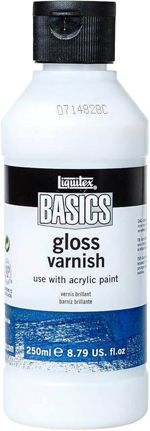 Liquitex BASICS Gloss Varnish, 250ml Bottle - Image 2