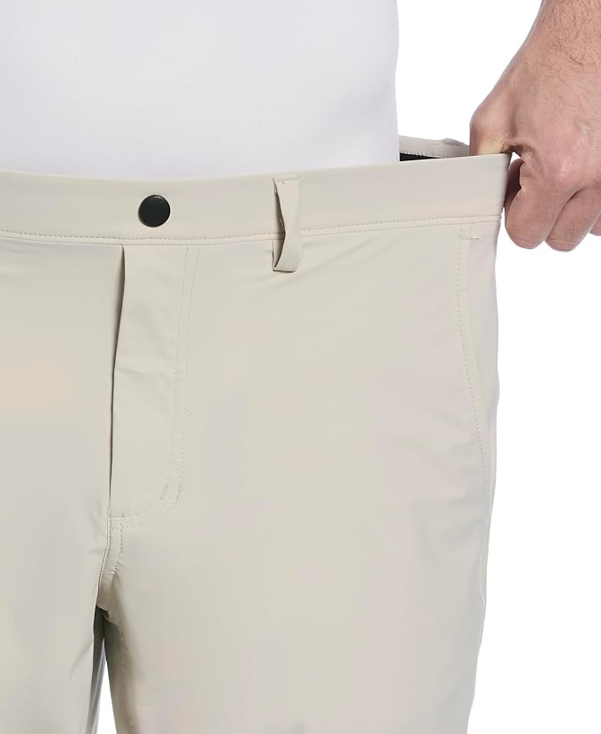 PGA Tour Men's 8" Solid Performance Stretch Pull-on Golf Shorts with Stretch Waistband, Moisture-Wicking, Sun Protection
