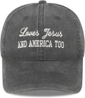 Faith Christian Patriotic Embroidered Baseball Cap, Vintage Cotton Dad Hat for Men Women, Birthday