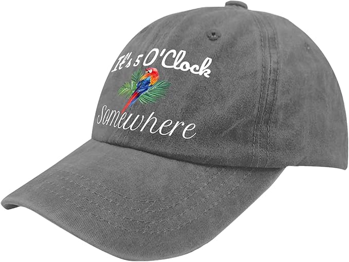 Jimmy Music Buffett Accessories Hats Its 5 Oclock Some Where Baseball Cap Mom Hat Pigment Black Womens Bucket