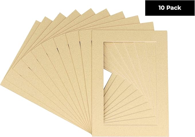 Pack of Ten Acid Free 8.5x11 Mats Bevel Cut - Image 2