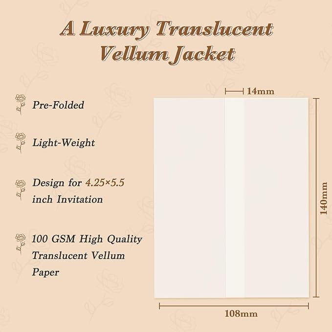 120 Pack Pre-Folded Vellum Jackets - Image 2