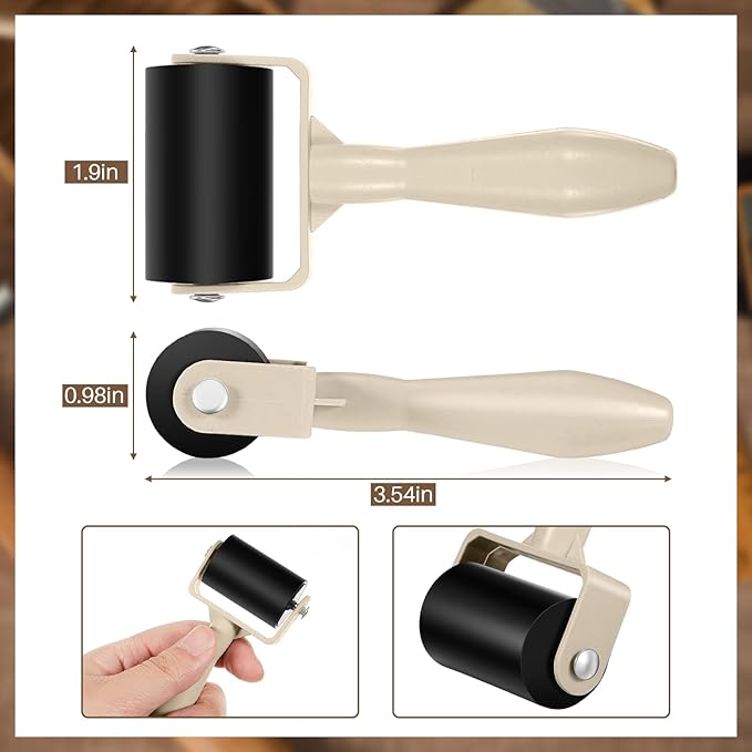 Frienda 30 Pcs Rubber Brayer Rollers 1.9 Inch Rubber Ink Roller - Image 2