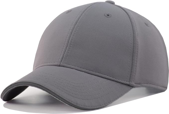 TSSGBL Men's Plain Baseball Hat - OSFM & XXL Big Head Fit，Adjustable Structured Ball Cap with Reflective Sandwich Brim