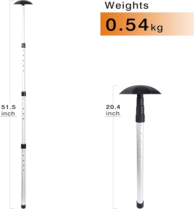 Golf Travel Support Pole,Aluminium Golf Support Rod,Golf Travel Bag Support System to Protect Clubs from Impacts