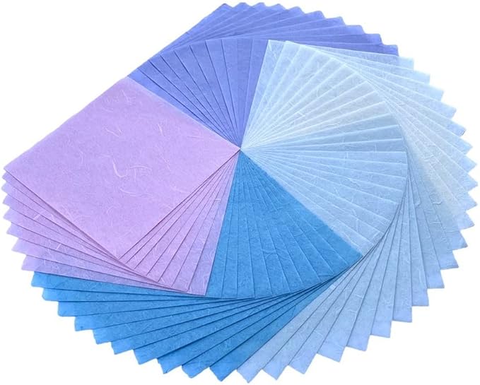 50 Sheets 6 x 6 Inches Natural Fiber Mulberry paper Sheets Square Origami Paper - Image 5