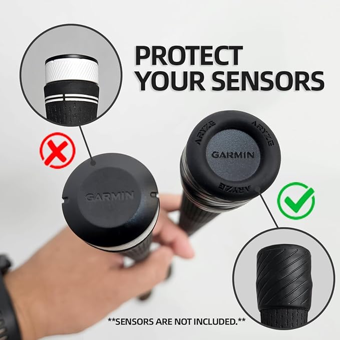 ARYZE Golf Club Sensor Covers – Durable Protection, Compatible with Garmin Approach CT10, Arccos Smart Sensors, Golf Pad Tag, and Other GPS Club Tracking Sensors