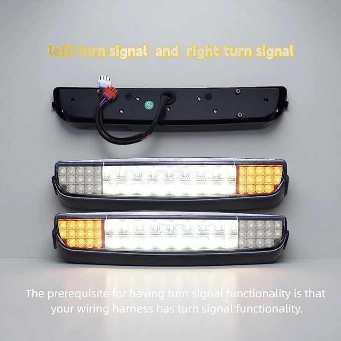 LED Headlight Light Bar for EZGO TXT Golf Cart (1996-2013, Gas & Electric) – 12V Replacement Headlights Light Kit, Plug-and-Play Installation