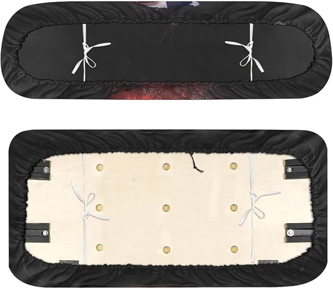 Suobstales Golf Cart Front and Rear Seat Cover Set for EZGO TXT RXV & Club Car DS 2 Passenger, Washable Bench Seat Covers Kit