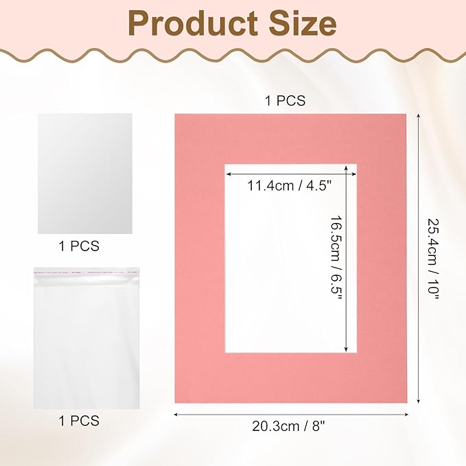 uxcell Picture Mats, 8 x 10 Mat Board Center - Image 2